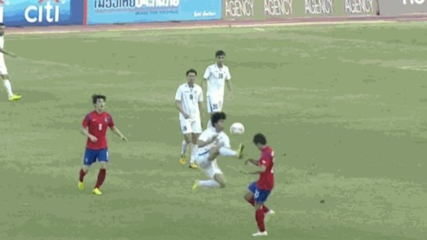 The Uzbekistan under-22 squad faced off against their South Korean counterparts at the Kings Cup in Thailand