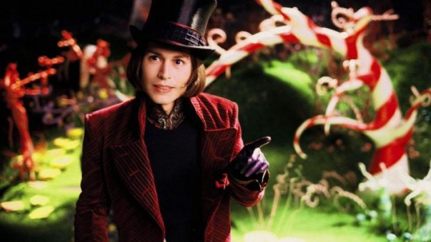 Johnny Depp in <i>Charlie and the Chocolate Factory</i>.