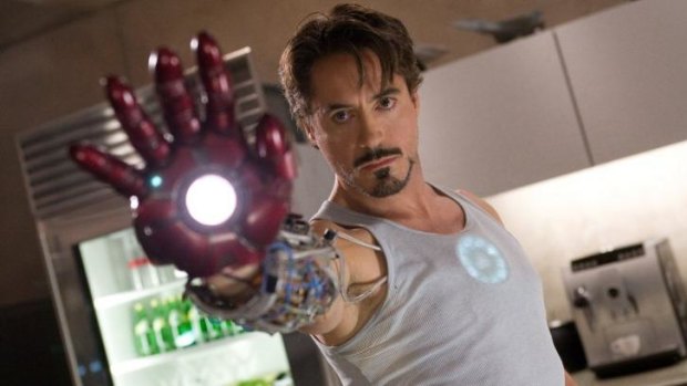 Tony Stark (Robert Downey jnr) in Iron Man.