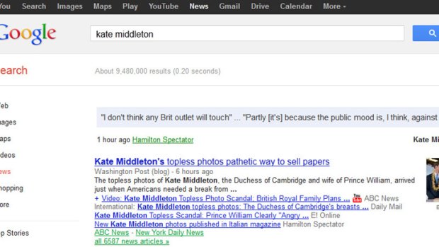 Australians have increased their online searches for Kate Middleton.