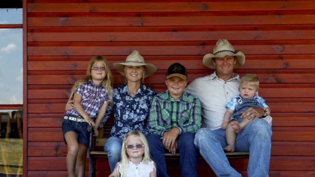Our boy . . . Dylan McRae, 13, centre, with sister Kelsey, 7, mother Melissa, father Rob, brother Riley, 11 months, sister Lexie, 4, and the family pet Dixie.