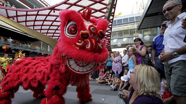 Celebrations for the 2011 Chinese New Year events in the Chinatown Mall in February.