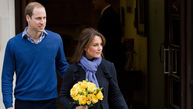 The Duke and Duchess of Cambridge leave the King Edward VII hospital earlier this month.