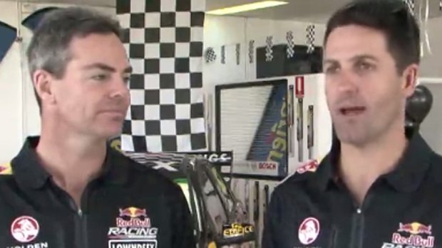 V8 Supercar champs Craig Lowndes and Jamie Whincup.