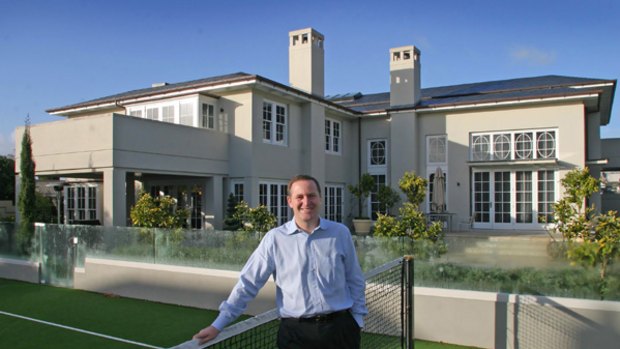 John Key at his palatial home in St Stevens Ave, Parnel.