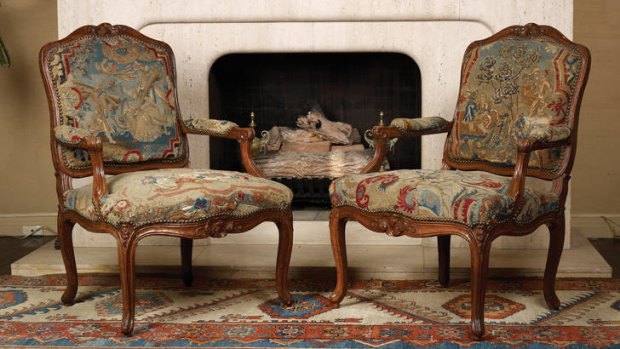 A pair of Louis XV chairs.