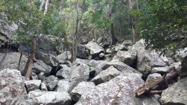 The rocky stream beds where Gulbaru Geckos hang out.