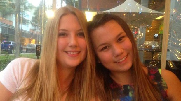 Year 7 students Teagan Lloyd, left, and Skye Keenan who have been missing since Wednesday.