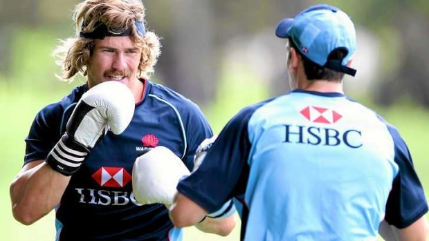 Back to work: Utility back Berrick Barnes, who has played just 20 minutes this season.