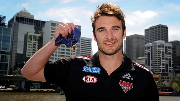 Jobe Watson with his Brownlow medal last year.