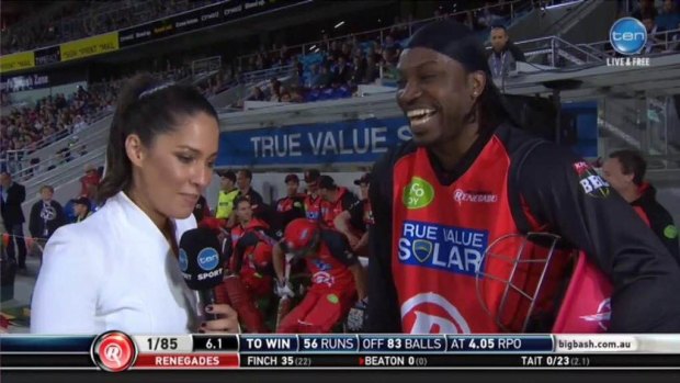 Don't blush baby: Mel McLaughlin's interview with Chris Gayle.
