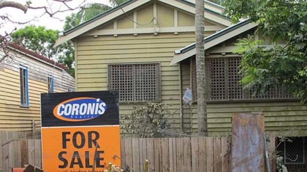One of Brisbane's flood-hit homes which is up for sale.