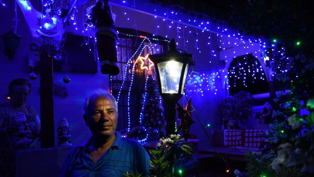 Spiros Tzouganatos has been decorating his house in Second St, Ashbury, every Christmas for 32 years.