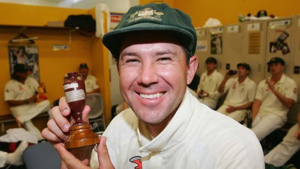 From the ashes? ... Ricky Ponting with a replica of the Ashes urn in 2006.