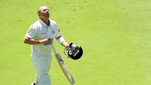 Playing for the Blues, Brad Haddin was out for a duck against Western Australia yesterday.