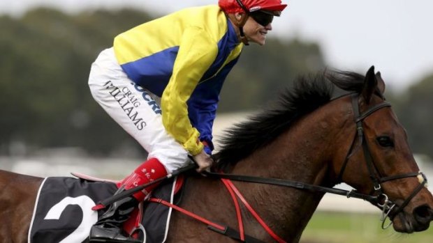 Horse and Ryder: Craig Williams returns to scale on Gordon Lord Byron after winning the George Ryder at Rosehill last month.