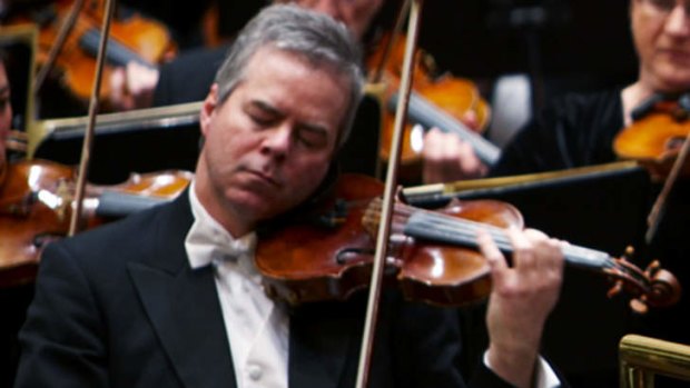 Milwaukee Symphony Orchestra concertmaster Frank Almond playing the 300-year-old Stradivarius violin that was on loan to him and stolen during an armed robbery.