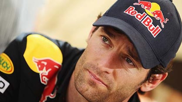 Mark Webber .... says he was going faster but unable to overtake.