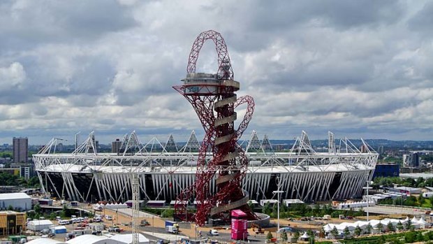 Contingency plans: Clouds form over Olympic Stadium.