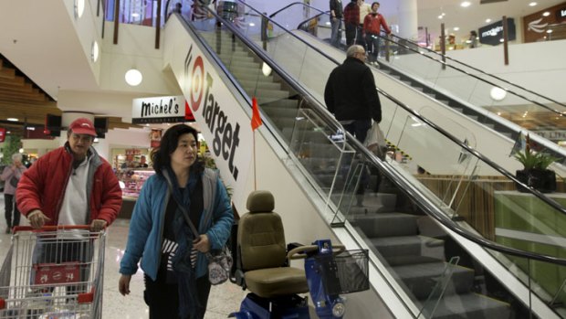 Shoppers inside the Carlingford Court shopping centre in Sydney's northern districts.