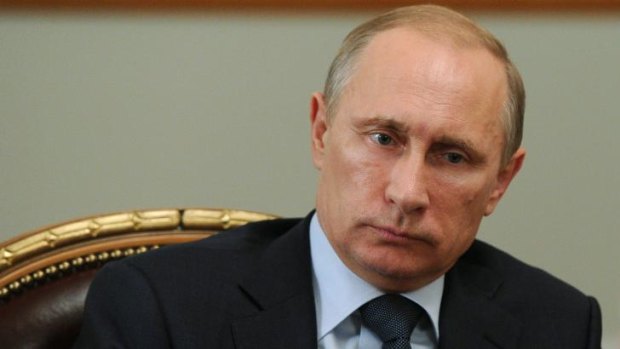 Vladimir Putin at a meeting at Novo-Ogarevo, his estate outside Moscow, on July 24.