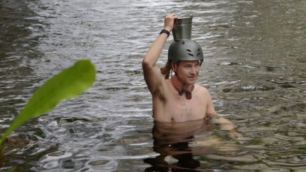 I was instructed to walk to a nearby waterfall, strip to my underpants and capture water in a metal bucket attached to my head. The reason for all this remains unclear to me.