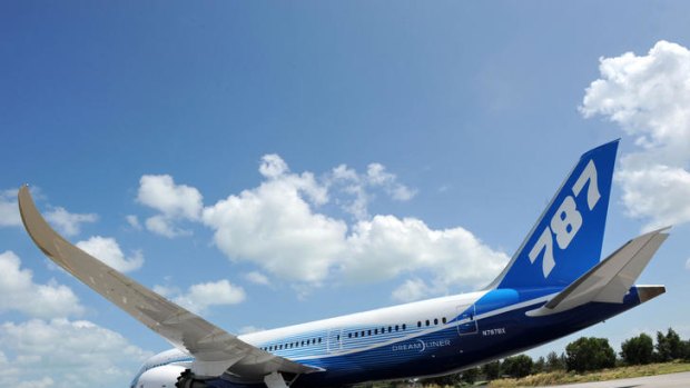 Boeing's 787 Dreamliner at the Singapore Airshow. Boeing is considering creating a larger 'stretch' version of the revolutionary airliner.