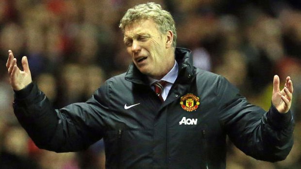 "I feel we are having to play the opposition and the referees. We are all just laughing at them at the minute": Manchester United's David Moyes.