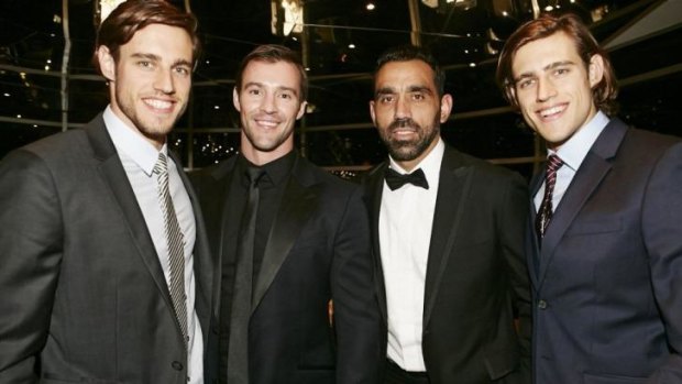 Time for Rolex: (From left to right) Jordan Stenmark, Kris Smith, Adam Goodes and Zac Stenmark.