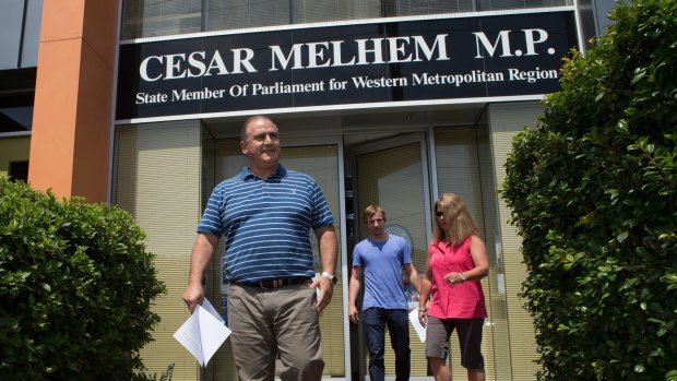 Cesar Melhem at his electorate office after the commission handed down its finding.