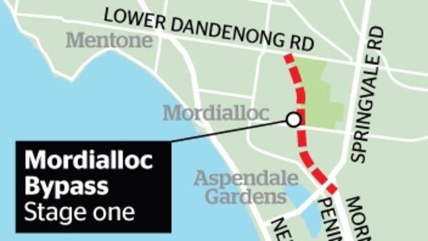 The Mordialloc bypass under former premier Denis Napthine's plan in 2014.