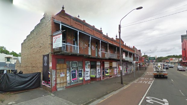 Gone: The heritage-listed Edwardian facade that was by the Annandale Hotel. 