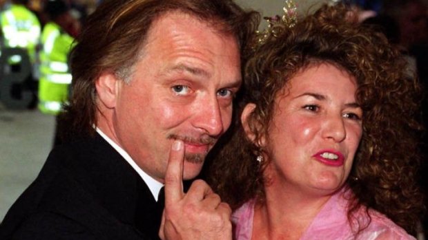 Rik Mayall with his wife Barbara in 2000.
