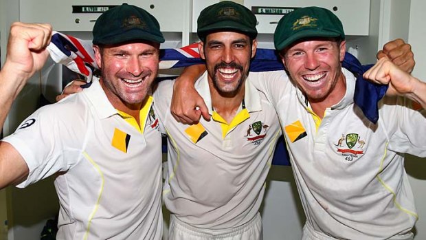 Fast-bowlers cartel: Ryan Harris, Mitchell Johnson and Peter Siddle were crucial to Australia's Ashes victory.