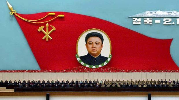 Celebratations from Kim Jong Il's last birthday . . . neighbours are watching the response inside North Korea.