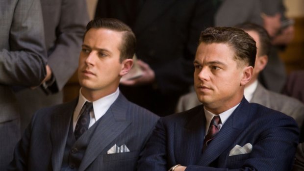Leonardo DiCaprio (right) as J. Edgar Hoover and Armie Hammer as Clyde Tolson.
