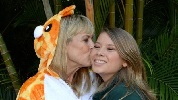 Terri Irwin embraces daughter Bindi.