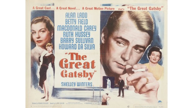 A poster for the 1949 cinematic adaptation of <i>The Great Gatsby</i>.