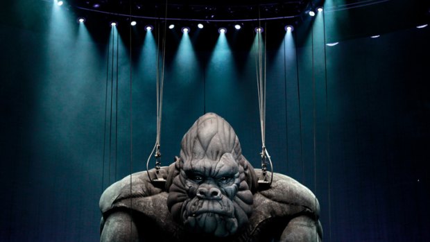 The giant one-tonne gorilla puppet starring in King Kong the musical was unveiled to much fanfare in Melbourne last week.