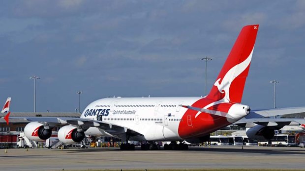 Grounded ...  Qantas decided to ground its entire fleet.