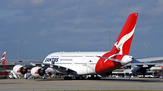 Grounded ...  Qantas decided to ground its entire fleet.