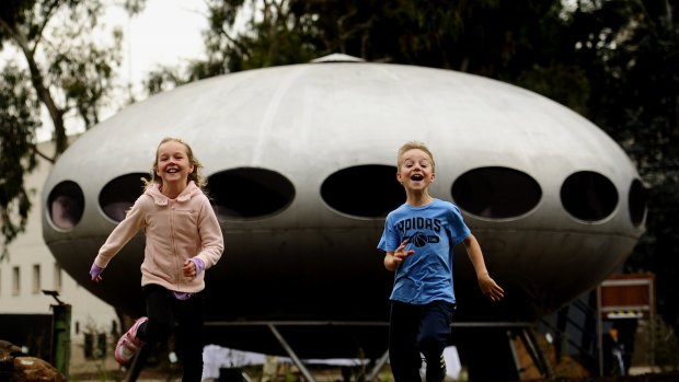 A Futuro House of Finnish design at the University of Canberra campus.