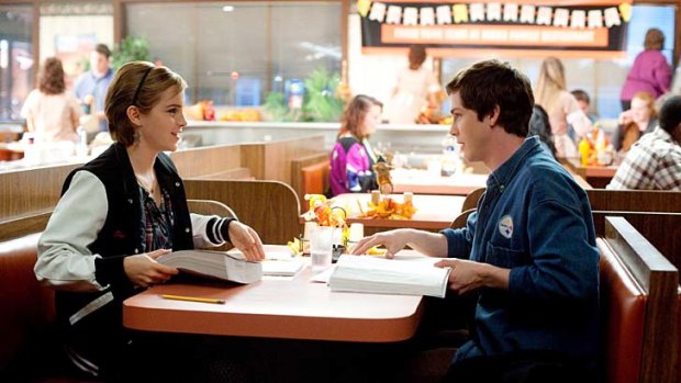 Not a wizard in sight ... Emma Watson with Logan Lerman in The Perks of Being a Wallflower.