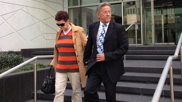 Wayne McKenna leaving court after being convicted of three charges.