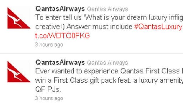 #fail? The tweets from Qantas' official Twitter account that have caused a backlash online.