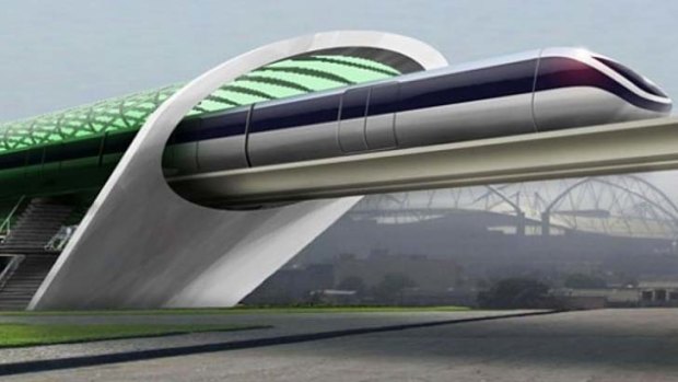 The hype: A vision of the Hyperloop.