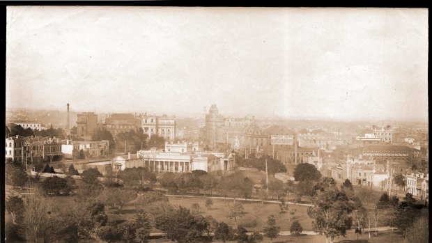 The view south from the Exhibition Building in 1888.
