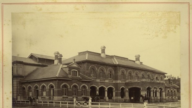 Roma Street station, photographed in 1886.