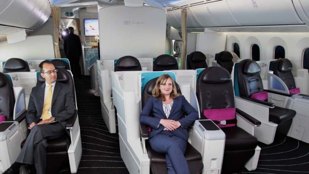 Business class seating.