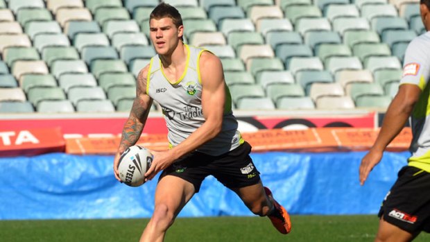 Next stop Blues ... Canberra fullback Josh Dugan is hoping a big game for Country tonight will see him edge Jarryd Hayne out of the frame for the NSW No.1 jersey.